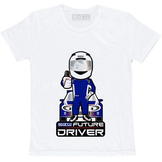 Футболка детская SPARCO FUTURE DRIVER белая