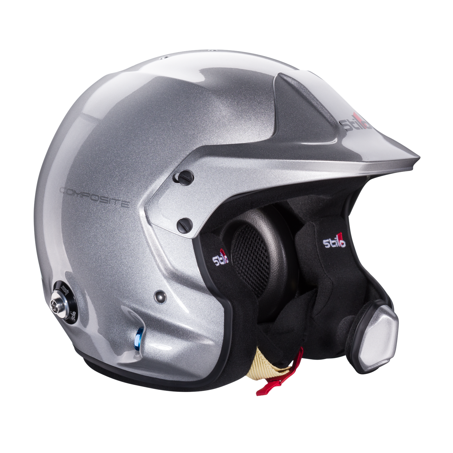 Шлем открытый STILO VENTI WRC Composite серый, ралли, интерком, HANS, (FIA8859-2015 и SHELL 2020)
