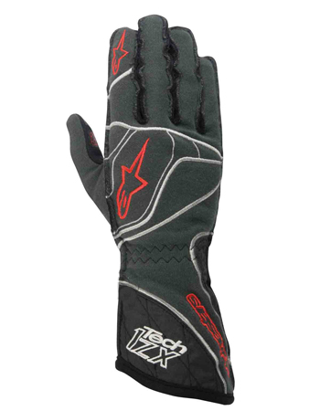 Перчатки для автоспорта FIA Alpinestars, серый-красный (8856-2000) фото