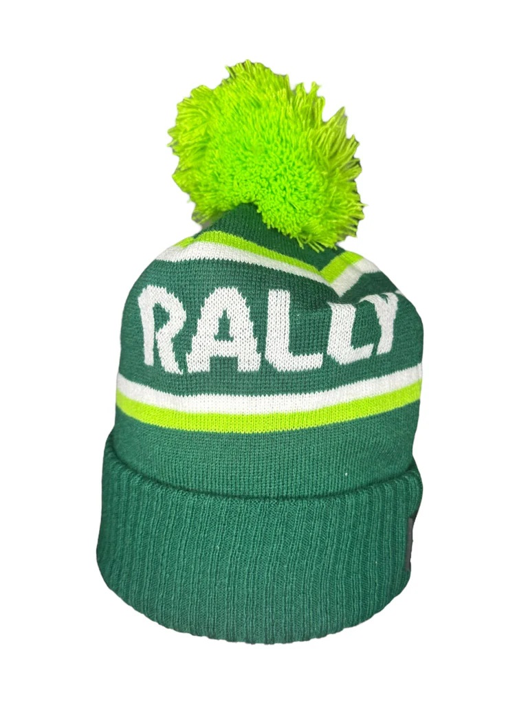 Шапка RALLY NAVY BOBBLE BEANIE зеленая